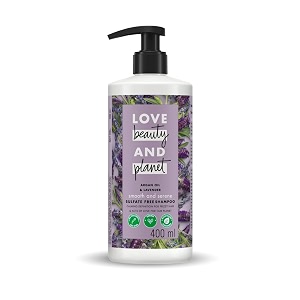 love beauty amp planet argan oil and lavender sulfate free smooth and serene shampoo no parabens no dyes 400ml