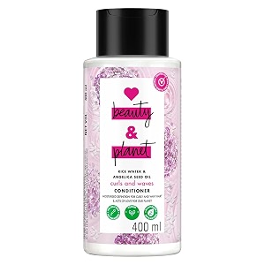 love beauty and planet rice water amp angelica seed oil silicone-free curl amp waves conditioner no parabens no dyes angelica essential oil 400ml