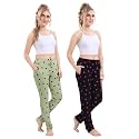 Cotton Printed Pyjamas for Women Combo (Pack of 2)