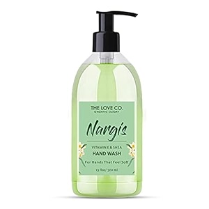 the love conargis moisturizing liquid hand wash for soft hands and gentle cleansing - ideal for sensitive skin - luxury organic nargis hand soap - 300ml