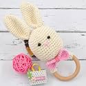 Love Crochet Art Animal Shape Crochet Rattle