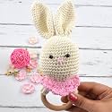 Love Crochet Art Animal Shape Crochet Rattle
