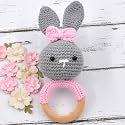 Love Crochet Art Animal Shape Crochet Rattle