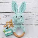 Love Crochet Art Cloth Rattle Soft Toy