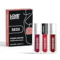 Love Earth Liquid Mousse Lipstick Reds Matte Finish Mini Combo Pack | Lightweight, Non-Sticky, Non-Drying,Transferproof, Waterproof Lipstick Set | (1.5Ml X 3) 4.5ML