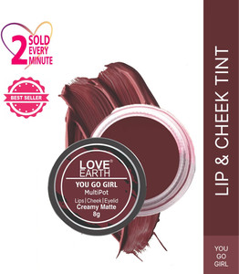 love earth you go girl lip and cheek tint with vitamin e for lips eyelids  cheekswine lip stain