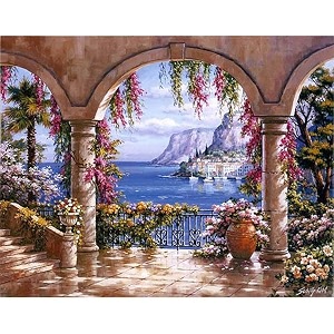 love the family paint by numbers kits for diy digital oil painting coloring on canvas hand painted landscape painting by handmade frameless seaside arches