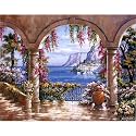 Love The Family Paint by Numbers Kits for DIY Digital Oil Painting Coloring On Canvas Hand Painted Landscape Painting by Handmade Frameless Seaside Arches