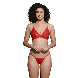 Love Maker Soft Cotton Jaquard Bra Panty