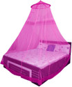 Love N Care Round mosquito net Cotton Adults Mosquito Net (Light pink, Ceiling Hung)