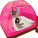 Love N Care Foldable Double Bed Net with Ventilation Visibility & safety from insect Cotton Adults Mosquito Net