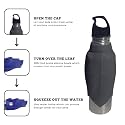 Love For pets Cup-n-Go Travel Pet Bottle Dog Water Bottle for Walking, Pet Water Dispenser Feeder Portable with Drinking Cup Bowl Outdoor Hiking, Travel for Puppy, Dogs &amp; Cats (750 ml) (Cloudy Grey)