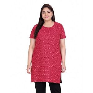 In Love Womens All-Over Printed Cotton Plus