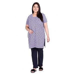 In Love Womens All-Over Printed Cotton Plus