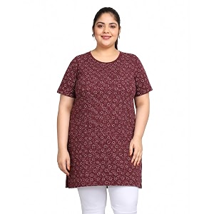 In Love Womens All-Over Printed Cotton Plus