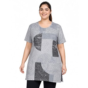 In Love Womens All-Over Printed Cotton Plus