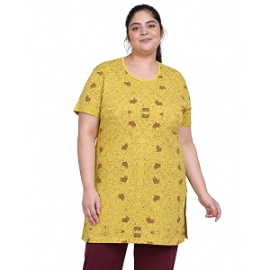In Love Womens All-Over Printed Cotton Plus