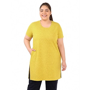 In Love Womens All-Over Printed Cotton Plus