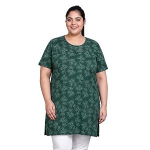 In Love Womens All-Over Printed Cotton Plus