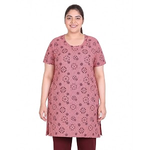 In Love Womens All-Over Printed Cotton Plus