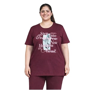 In Love Womens Plus Size Longline T-Shirt