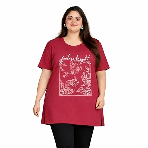 In Love Womens Plus Size Longline T-Shirt