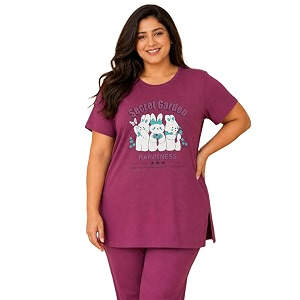 In Love Womens Plus Size Longline T-Shirt