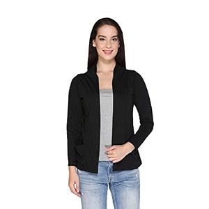 In Love Womens Solid Open Front Shrug