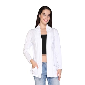 In Love Womens Solid Open Front Shrug