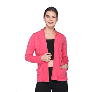 In Love Womens Solid Open Front Shrug