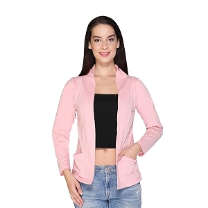In Love Womens Solid Open Front Shrug