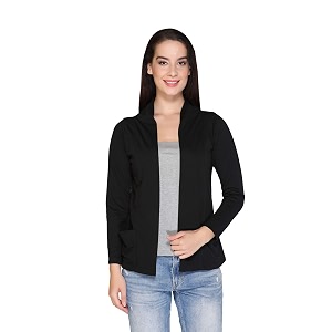 In Love Womens Solid Open Front Shrug