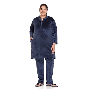 In Love Womens Velvet Plus Size Cotton