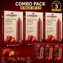 LOVEBIRDCONDOM Ultra Dotted Strawberry Scented Condoms 2280