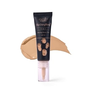 lovechild masaba skip everything 4-in-1 skin tint primer moisturizer sunscreen spf 20 amp foundation blurring serum tint seamless coverage amp natural finish moody mama cream 10ml