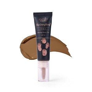lovechild masaba skip everything 4-in-1 skin tint primer moisturizer sunscreen spf 20 amp foundation blurring serum tint seamless coverage amp natural finish tough toffee toffee 10ml