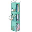 LOVEGRASS 3 Shelf Locker Organizer, Locker Shelf with Side Pockets, Green
