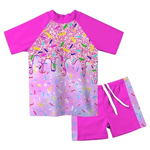 Lovekider Girls Swimsuits 2 Piece Rash Guard