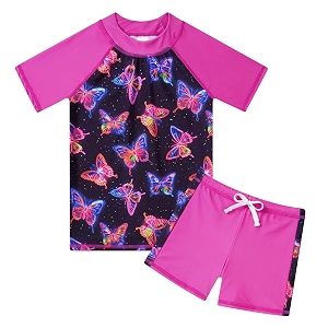 Lovekider Girls Swimsuits 2 Piece Rash Guard