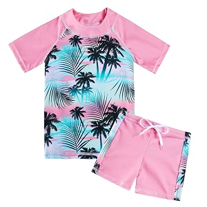Lovekider Girls Swimsuits 2 Piece Rash Guard