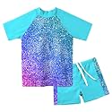 Lovekider Girls Swimsuits 2 Piece Rash Guard