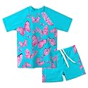 Lovekider Girls Swimsuits 2 Piece Rash Guard