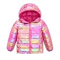 Lovekider Girls Winter Coat Shiny Gradient Lightweight Puffer Jacket 4-12Y