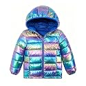 Lovekider Girls Winter Coat Shiny Gradient Lightweight Puffer Jacket 4-12Y