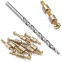 Loveless Fasteners (10 Pack) with Step Drill for DIY Handles &amp; Knife Handle Repair - USA Size (0.250 x 6-32US x 1.15 Inch) - (Brass/Brass)