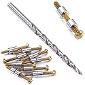 Loveless Fasteners (10 Pack) with Step Drill for DIY Handles &amp; Knife Handle Repair - USA Size (0.250 x 6-32US x 1.15 Inch) - (Stainless Steel/Brass)
