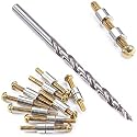 Loveless Fasteners (10 Pack) with Step Drill for DIY Handles &amp; Knife Handle Repair - USA Size (0.250 x 6-32US x 1.15 Inch) - (Nickel Silver/Brass)