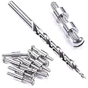 Loveless Fasteners (10 Pack) with Step Drill for DIY Handles &amp; Knife Handle Repair - USA Size (0.312 x 8-32US x 1.15 Inch) - (Stainless Steel/Stainless Steel)
