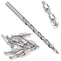Loveless Fasteners (10 Pack) with Step Drill for DIY Handles &amp; Knife Handle Repair - USA Size (0.250 x 6-32US x 1.15 Inch) - (Nickel Silver/Stainless Steel)