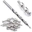 Loveless Fasteners (10 Pack) with Step Drill for DIY Handles &amp; Knife Handle Repair - USA Size (0.312 x 8-32US x 1.15 Inch) - (Stainless Steel/Nickel Silver)
